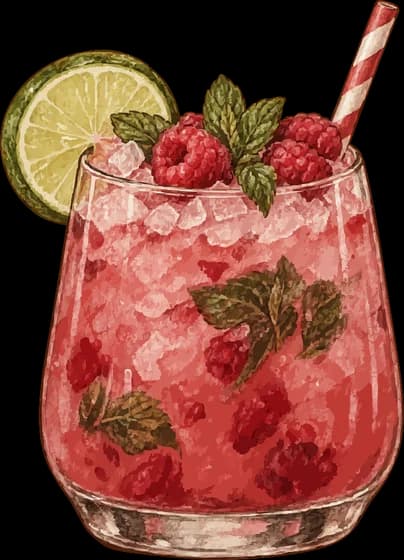 Skinny Raspberry Mojito